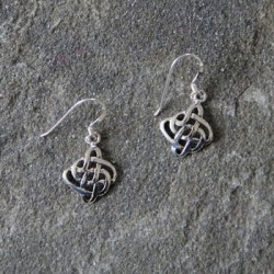 Silver Celtic Eternity Knot Earrings A