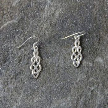 Long Celtic Eternity Knot Earrings